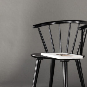 Bobby – Chaise de salle à manger – Noir – 53 x 76 x 55 cm