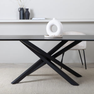 Piazza – Table à manger rectangulaire – Noir – 180 x 90 cm