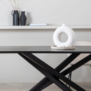 Piazza – Table à manger rectangulaire – Noir – 180 x 90 cm