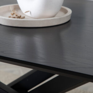 Piazza – Table à manger rectangulaire – Noir – 180 x 90 cm