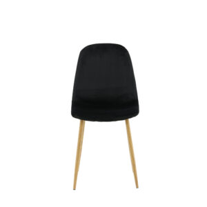 Polar – Chaise de salle à manger – Noir, Naturel – 53 x 88 x 46 cm