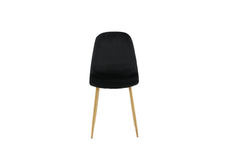 Polar – Chaise de salle à manger – Noir, Naturel – 53 x 88 x 46 cm