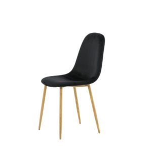 Polar – Chaise de salle à manger – Noir, Naturel – 53 x 88 x 46 cm