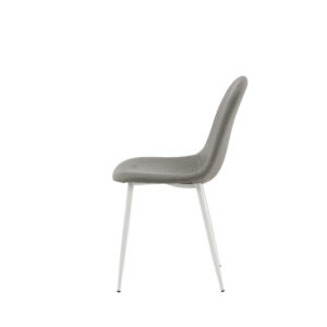 Polar – Chaise de salle à manger – Gris, Blanc – 53 x 88 x 46 cm