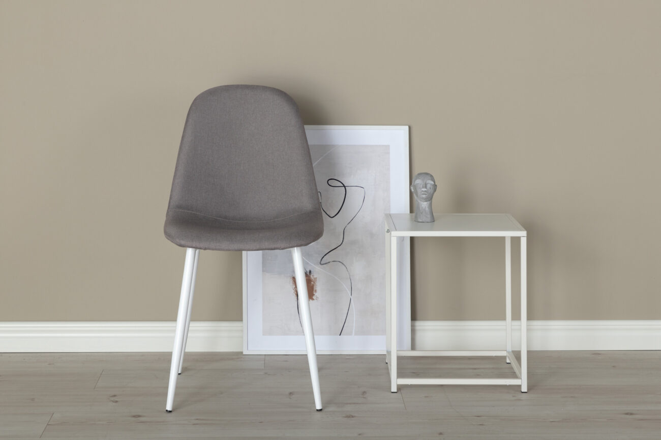 Polar – Chaise de salle à manger – Gris, Blanc – 53 x 88 x 46 cm
