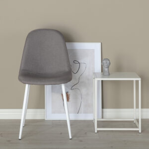 Polar – Chaise de salle à manger – Gris, Blanc – 53 x 88 x 46 cm