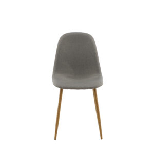 Polar – Chaise de salle à manger – Naturel, Gris – 53 x 88 x 46 cm