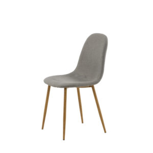 Polar – Chaise de salle à manger – Naturel, Gris – 53 x 88 x 46 cm