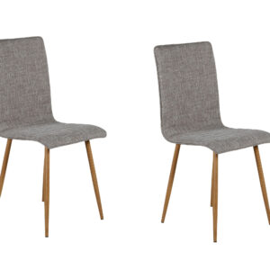Windu – Chaise de salle à manger – Naturel, Gris clair – 49 x 94 x 43 cm