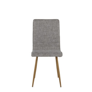 Windu – Chaise de salle à manger – Naturel, Gris clair – 49 x 94 x 43 cm