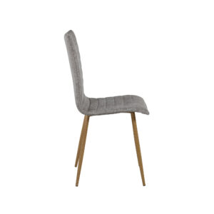 Windu – Chaise de salle à manger – Naturel, Gris clair – 49 x 94 x 43 cm