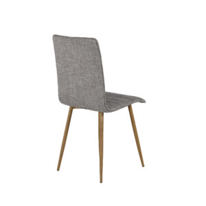 Windu – Chaise de salle à manger – Naturel, Gris clair – 49 x 94 x 43 cm