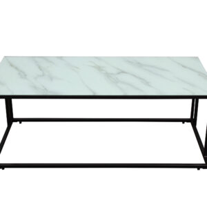 Rock 2.0 – Table basse – Noir, Blanc – 120 x 60 cm