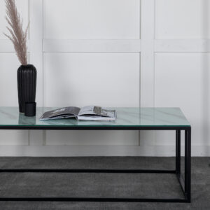 Rock 2.0 – Table basse – Noir, Blanc – 120 x 60 cm
