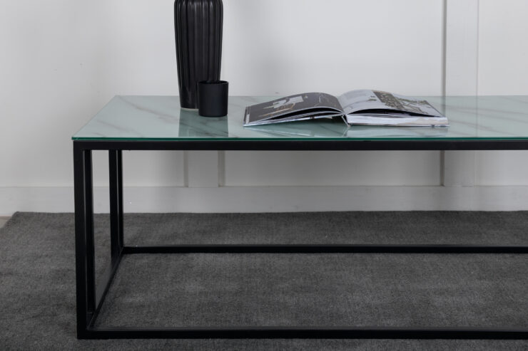 Rock 2.0 – Table basse – Noir, Blanc – 120 x 60 cm