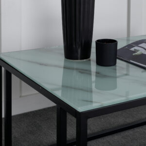 Rock 2.0 – Table basse – Noir, Blanc – 120 x 60 cm