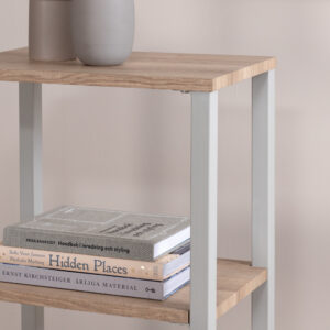 Rise – Table de chevet – Gris, Naturel – 45 x 30 cm