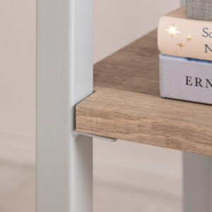 Rise – Table de chevet – Gris, Naturel – 45 x 30 cm