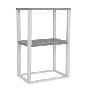 Rise – Table de chevet – Blanc, Gris – 45 x 30 cm