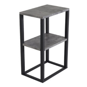 Rise – Table de chevet – Noir, Gris – 45 x 30 cm