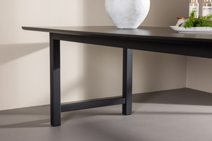 Count – Table à manger rectangulaire – Noir – 220 x 100 cm