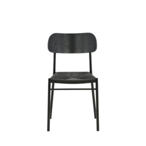 Polly – Chaise de salle à manger – Noir – 50 x 80 x 45 cm
