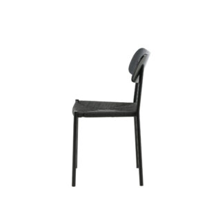 Polly – Chaise de salle à manger – Noir – 50 x 80 x 45 cm