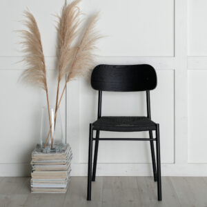 Polly – Chaise de salle à manger – Noir – 50 x 80 x 45 cm