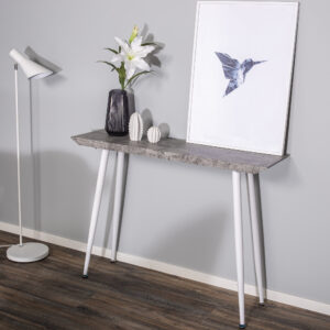 Edge – Table d&rsquo;appoint – Gris, Blanc – 110 x 30 cm