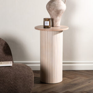 Bianca – Table d&rsquo;appoint – Blanchi – ⌀40 cm
