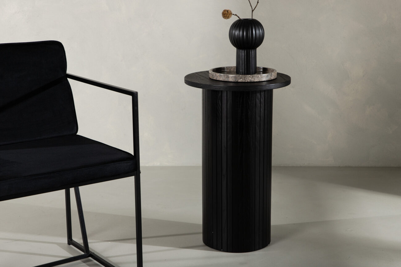 Bianca – Table d’appoint – Noir – ⌀40 cm