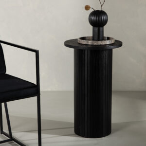 Bianca – Table d&rsquo;appoint – Noir – ⌀40 cm