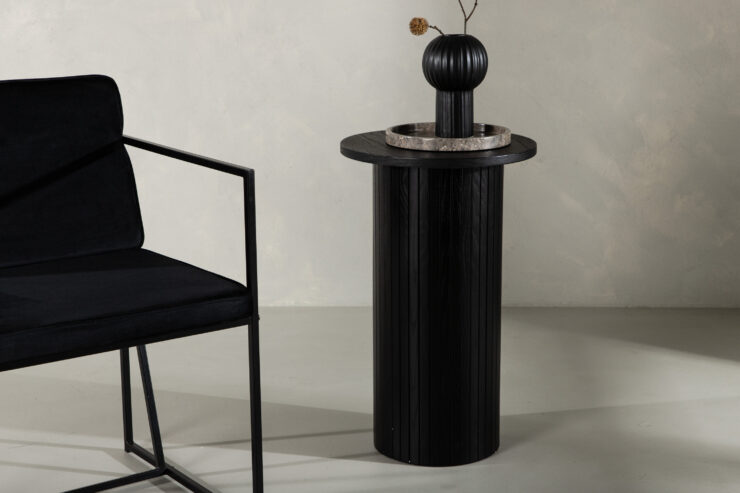Bianca – Table d'appoint – Noir – ⌀40 cm