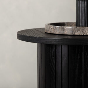 Bianca – Table d&rsquo;appoint – Noir – ⌀40 cm