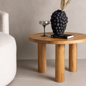 Duxbury – Table basse – Marron – ⌀60 cm