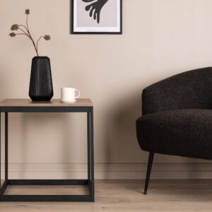 Arbor – Table d&rsquo;appoint – Gris foncé, Marron, Noir – 50 x 50 cm