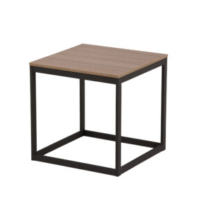 Arbor – Table d&rsquo;appoint – Gris foncé, Marron, Noir – 50 x 50 cm
