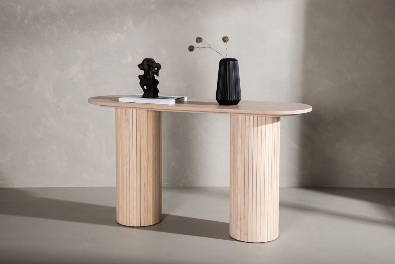 Bianca – Table d’appoint – Blanchi – 130 x 40 cm
