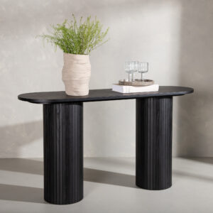 Bianca – Table d&rsquo;appoint – Noir – 130 x 40 cm