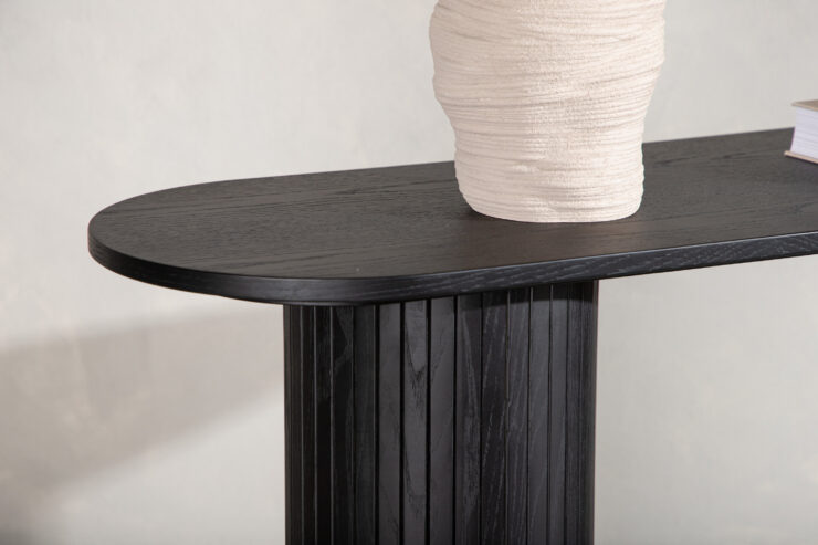 Bianca – Table d'appoint – Noir – 130 x 40 cm