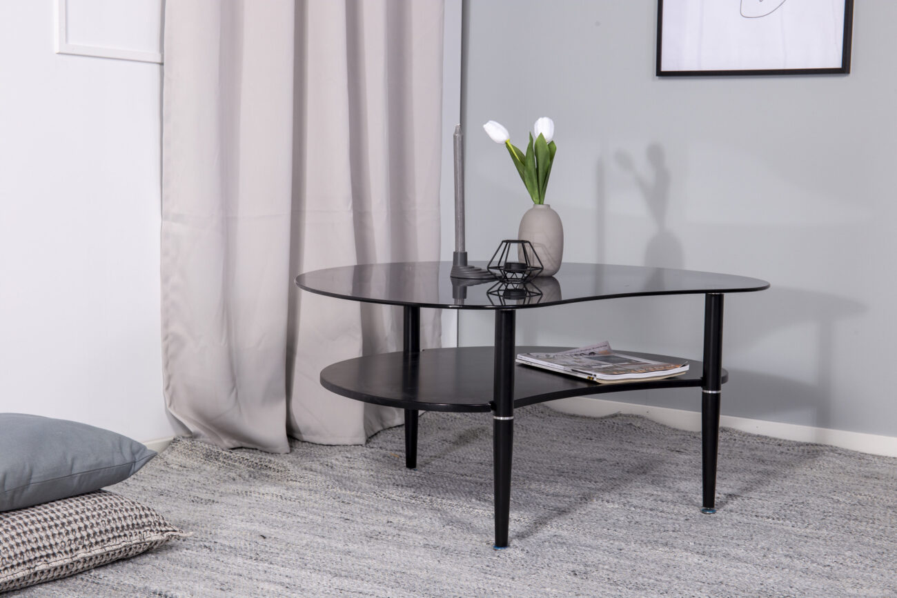Egg – Table basse – Noir, Gris – 101 x 80 cm