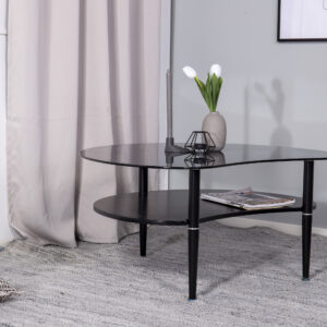 Egg – Table basse – Noir, Gris – 101 x 80 cm