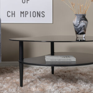 Egg – Table basse – Noir, Gris – 101 x 80 cm