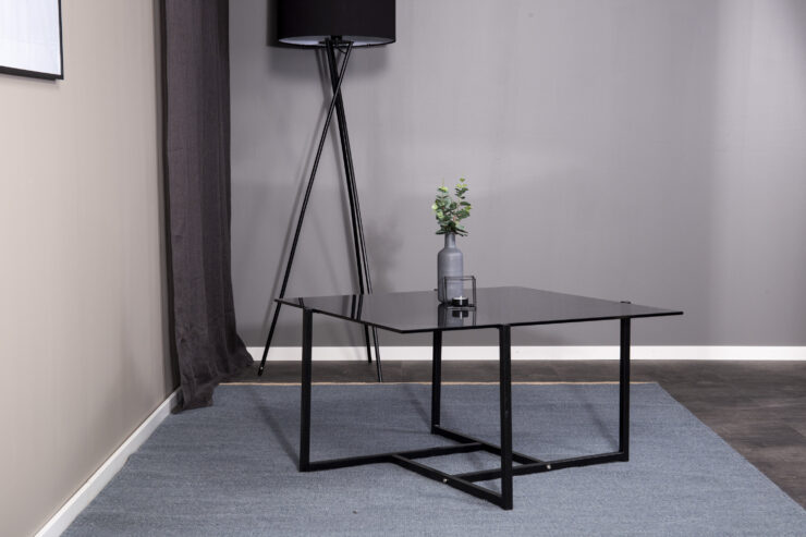 Hybrid – Table basse – Noir, Gris – 80 x 80 cm