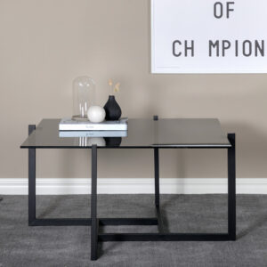 Hybrid – Table basse – Noir, Gris – 80 x 80 cm