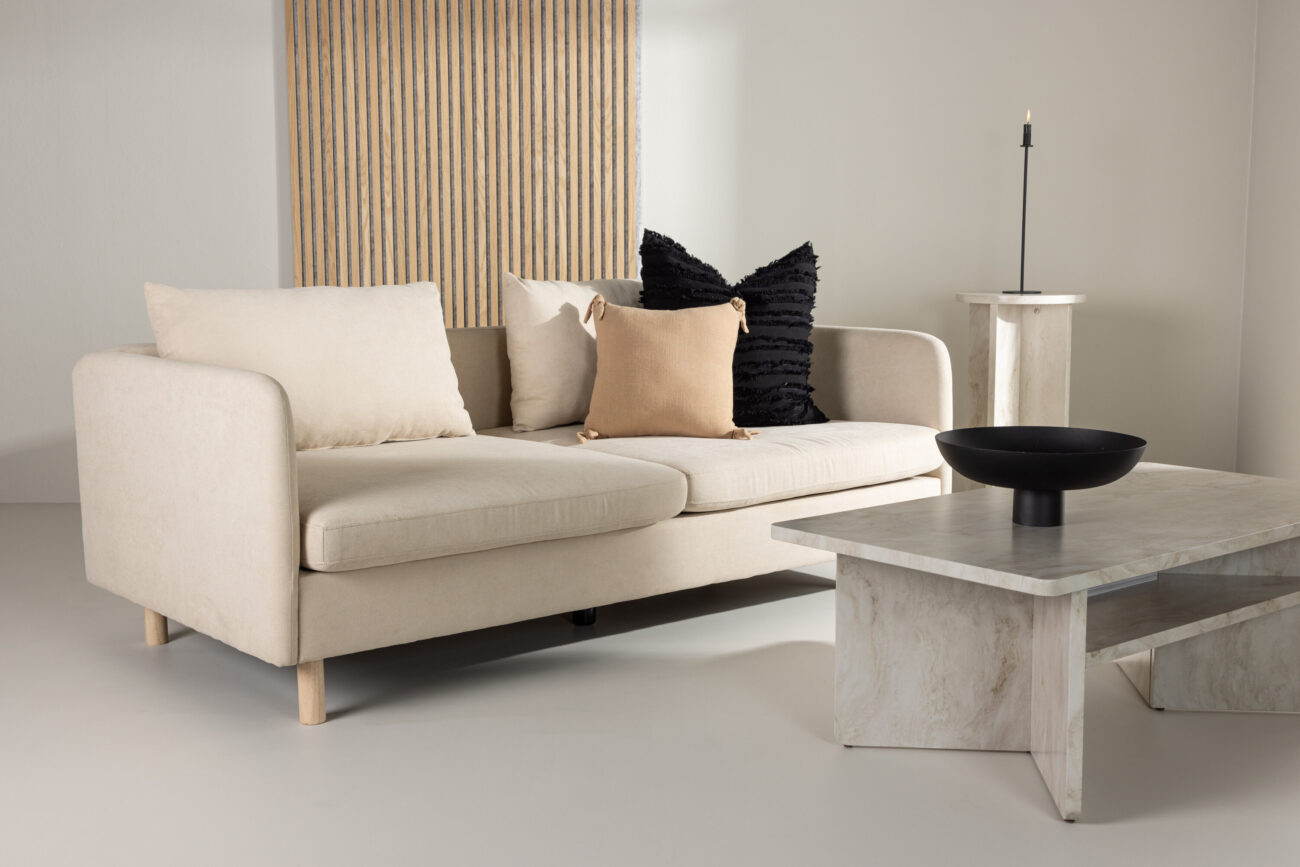 Zero – Canapé 3 places – Beige, Naturel – 102 x 83 x 197 cm