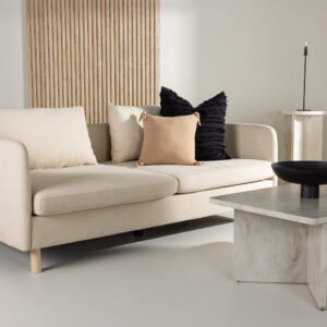 Zero – Canapé 3 places – Beige, Naturel – 102 x 83 x 197 cm