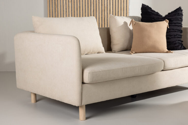 Zero – Canapé 3 places – Beige, Naturel – 102 x 83 x 197 cm