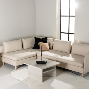 Zero – Canapé 3 places – Beige, Naturel – 195 x 83 x 295 cm