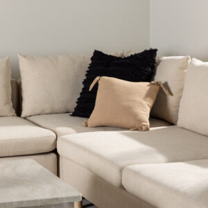 Zero – Canapé 3 places – Beige, Naturel – 195 x 83 x 295 cm